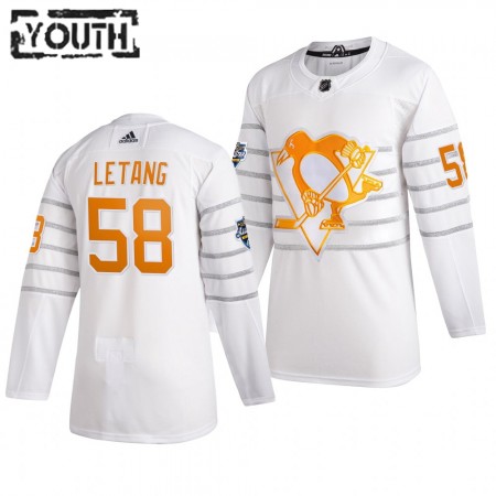 Pittsburgh Penguins KRIS LETANG 58 Wit Adidas 2020 NHL All-Star Authentic Shirt - Kinderen